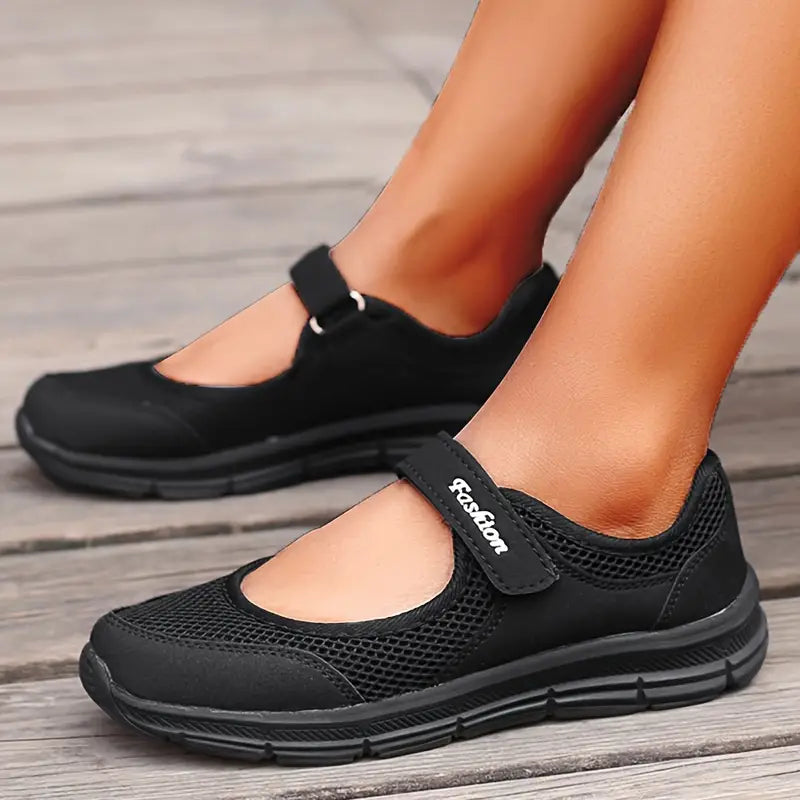 Comfitz Comfy Knit – Easy Women’s Sneakers with Open Instep and Velcro Closure